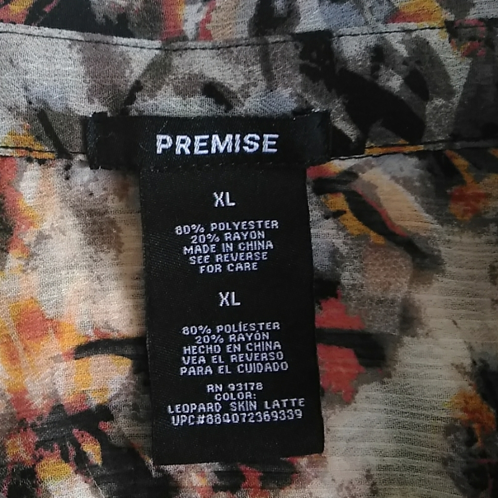 Premise top size xL color leopard skin latte - Picture 3 of 8